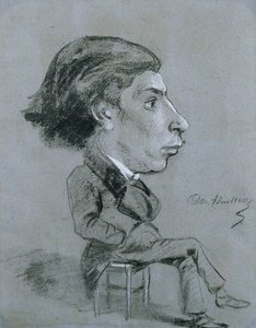 صورة شخصية ، ج. 1858 (طباشير أبيض وأسود)